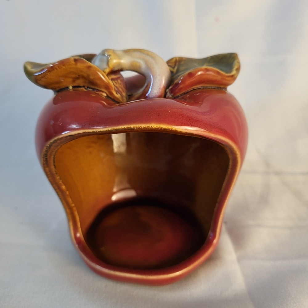 Vintage Ceramic Apple Kitchen Scrubbie Sponge or Soap Holder Grannycore